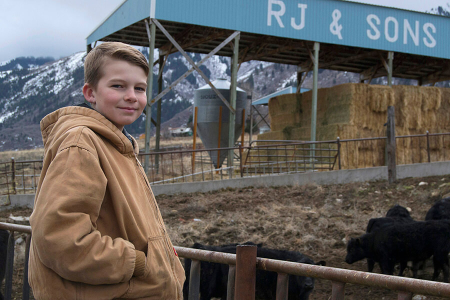 Farm kid, Mendon, Utah