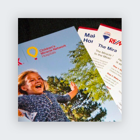 A promotional kit for RE/MAX and Children’s Miracle Network